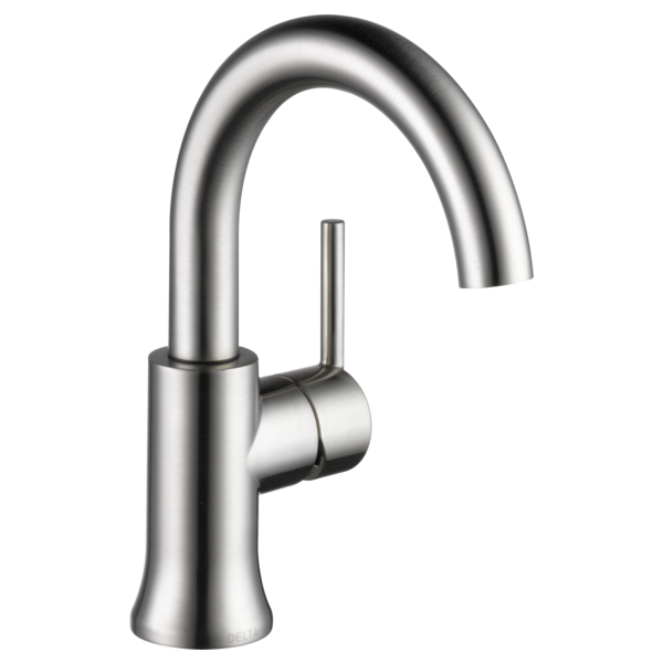 Trinsic Single Hole High-Arc Lav Faucet W/Lever-Handle In Stainless Swivel Spout