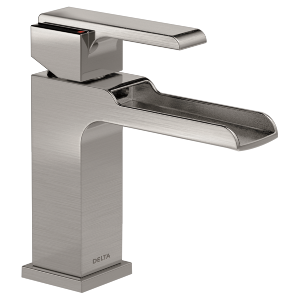 Ara Single Hole Channel Spout Lav Faucet in Stainless No Drn