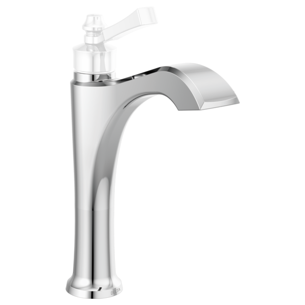 Dorval 1-Lever Hdl Mid-Height Vessel Faucet in Chrome