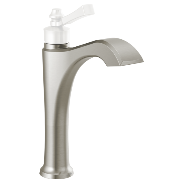 Dorval 1-Lever Hdl Mid-Height Vessel Faucet in Stainless