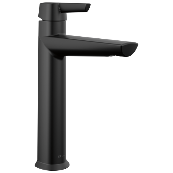 Galeon 1-Lever Hdl Mid-Height Vessel Faucet in Matte Black