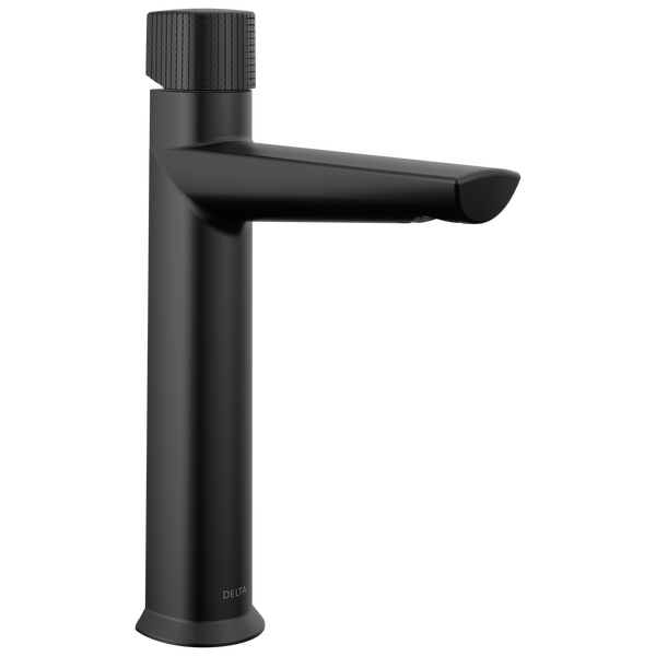 Galeon 1-Knob Hdl Mid-Height Vessel Faucet in Matte Black