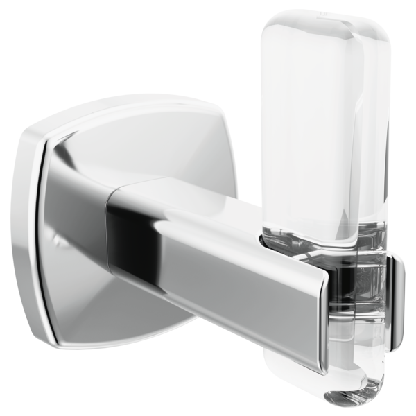 Brizo Allaria Single Robe Hook in Chrome/Clear Acrylic