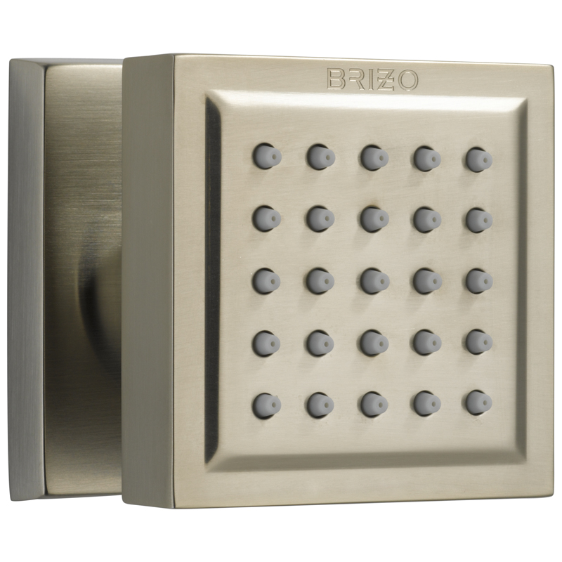 Brizo Essential Surface Mount Square Body Spray In Brushed Nickel