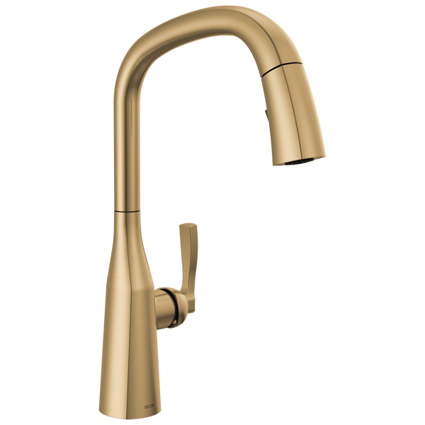 Stryke 1-Handle Pull-Down Kitchen Faucet in Champagne Bronze