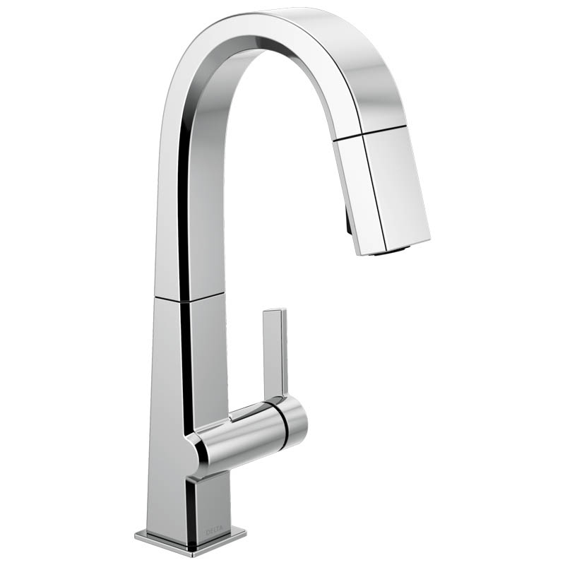Pivotal Single Handle Pull Down Bar/Prep Faucet in Chrome