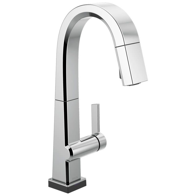 Pivotal 1 Handle Pull Down Bar/Prep Fct w/Touch20 in Chrome