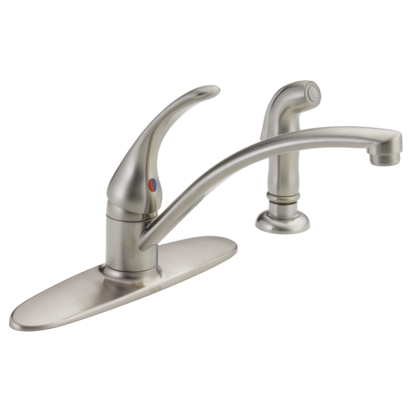 Foundations Widespread Kitchen Faucet w/Side Spray in Stainless