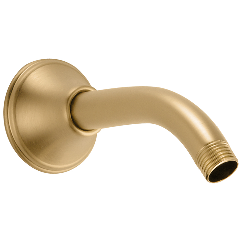 Brizo Essential 7" Classic Shower Arm & Flange in Luxe Gold