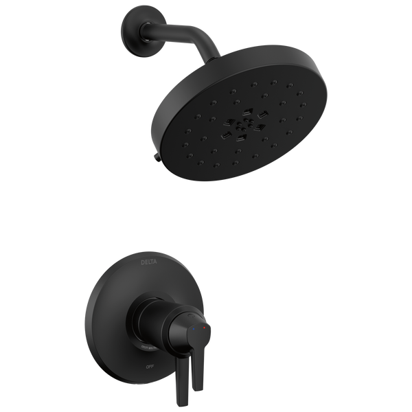 Galeon Shower Trim W/Multi-Function Showerhead In Matte Black