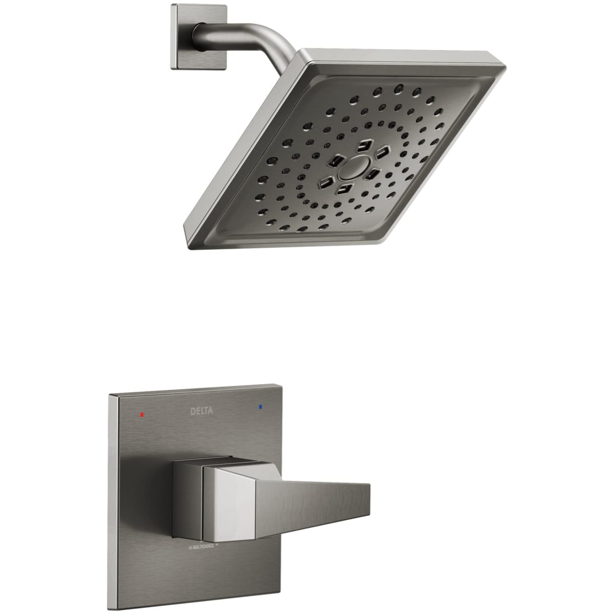 Trillian Shower Trim W/Multi-Function Showerhead In Lumicoat Black Stainless