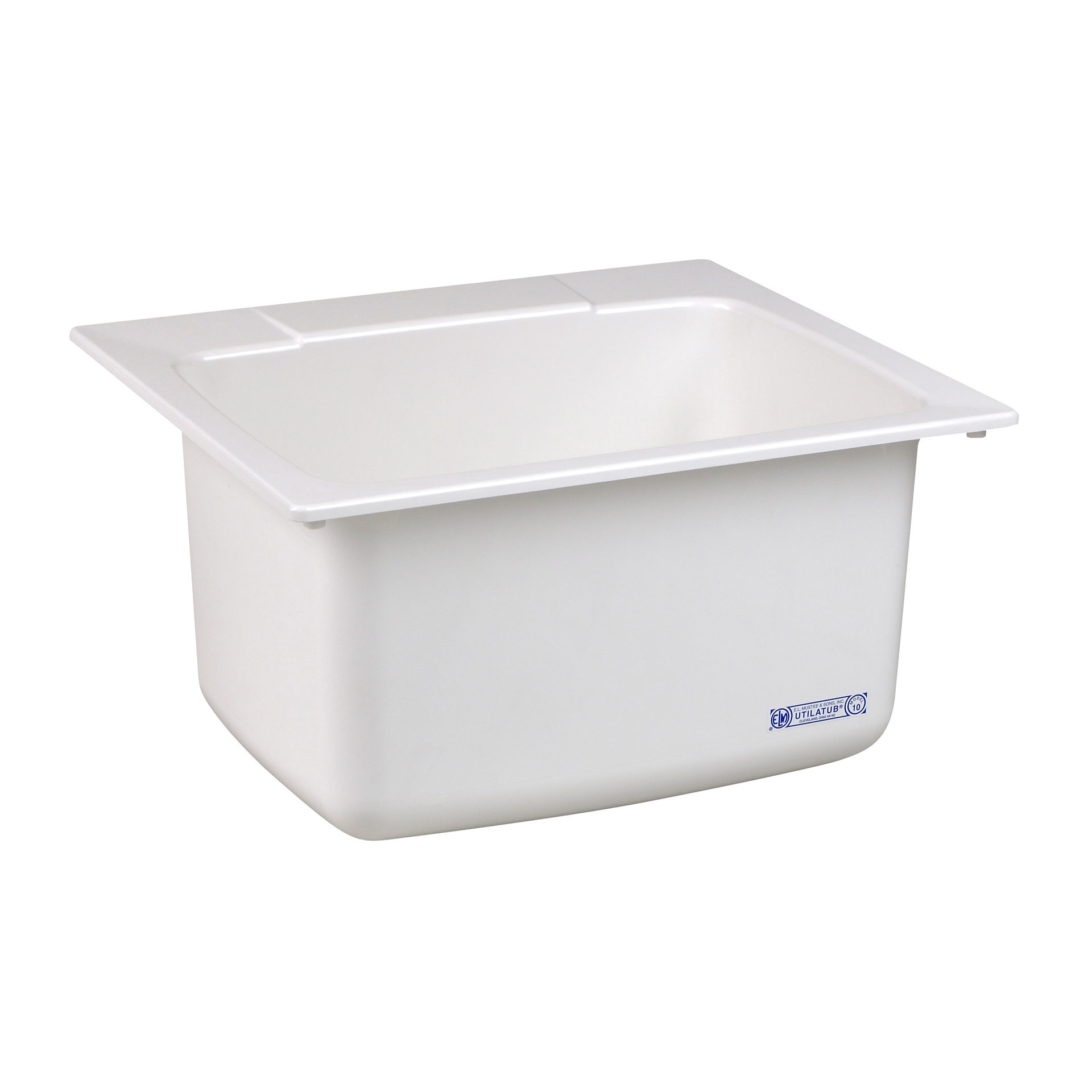 Single Bowl 25x22x13-3/4" Drop-In Utility Sink in White 4-Pk