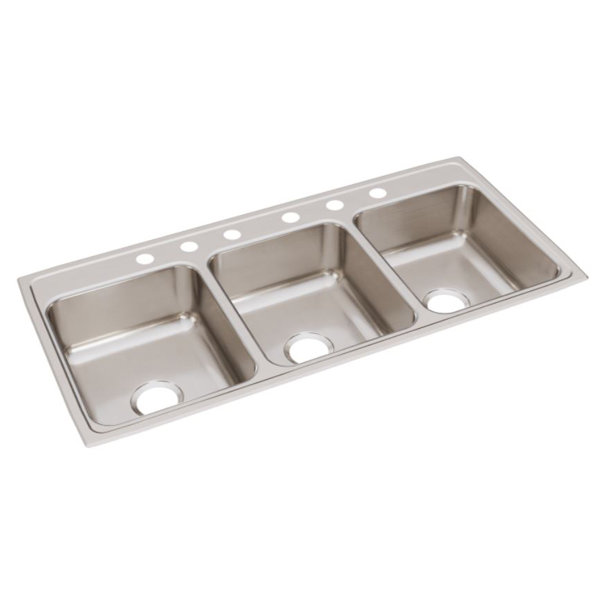 Lustertone 46x22x7-5/8" Stainless Steel Triple Bowl Sink 6HL