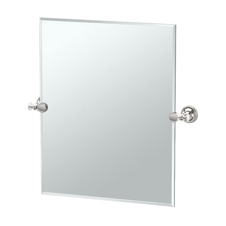 Tavern 19-1/2x24" Tilt Frameless Rectangle Mirror Pol Nickel