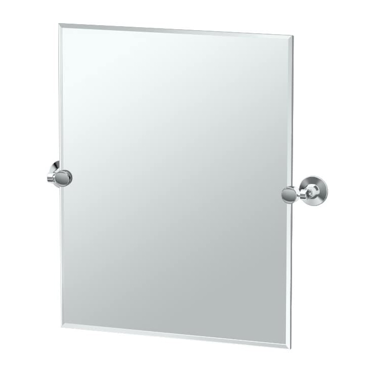 Max 19-1/2x24" Tilting Frameless Rectangle Mirror in Chrome