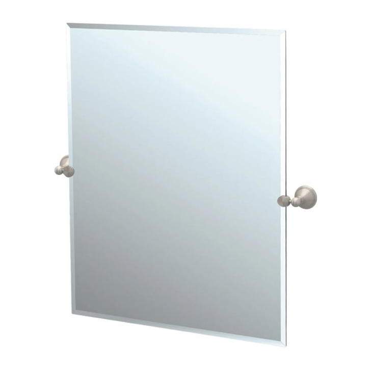 Laurel Ave 23-1/2x31-1/2" Pivot Rectangle Mirror Satin Nkl