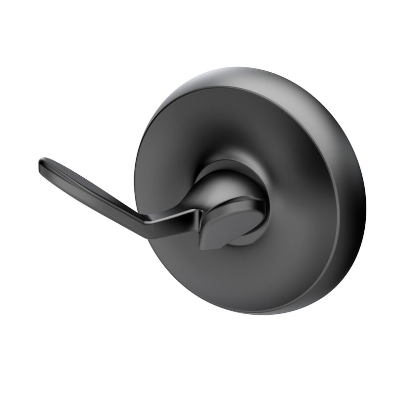 Designer II Double Robe Hook in Matte Black