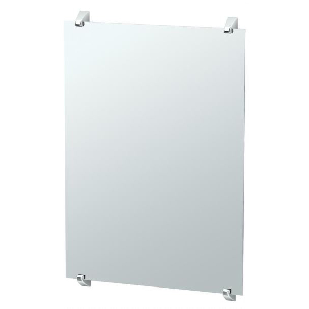 Quantra 22x30" Fixed Mount Minimalist Mirror in Chrome