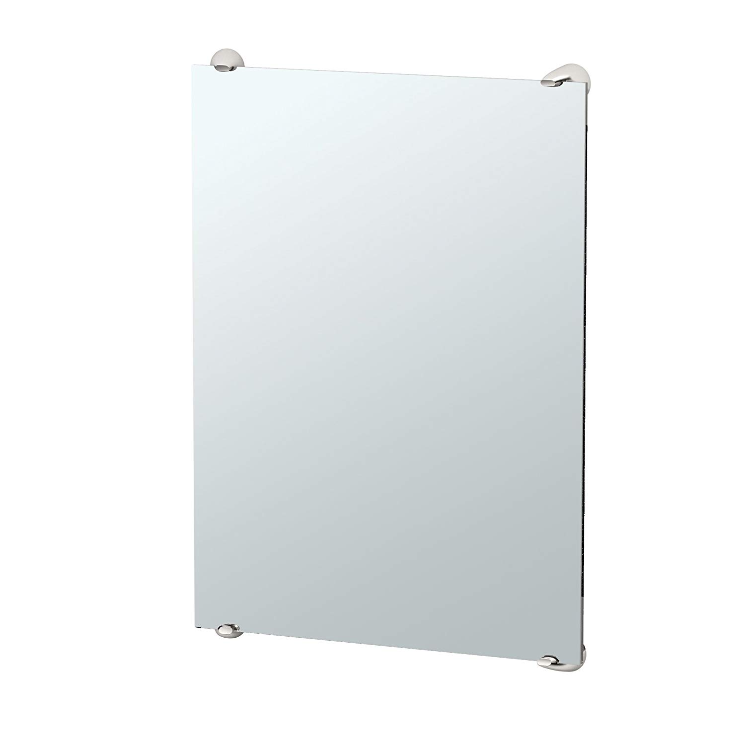 Brie 22x30" Minimalist Rectangular Mirror in Satin Nickel
