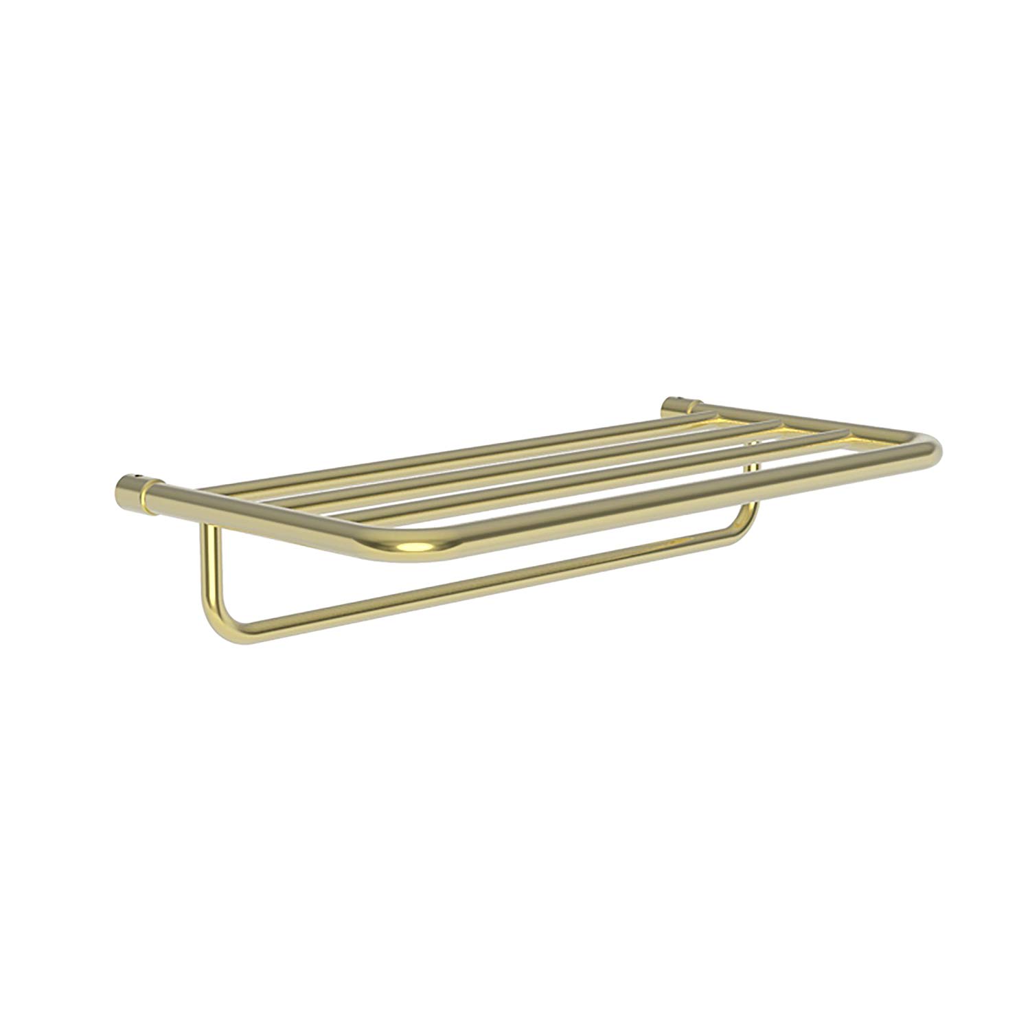 20" Hotel Towel Shelf Only w/Towel Bar in Polished Brass