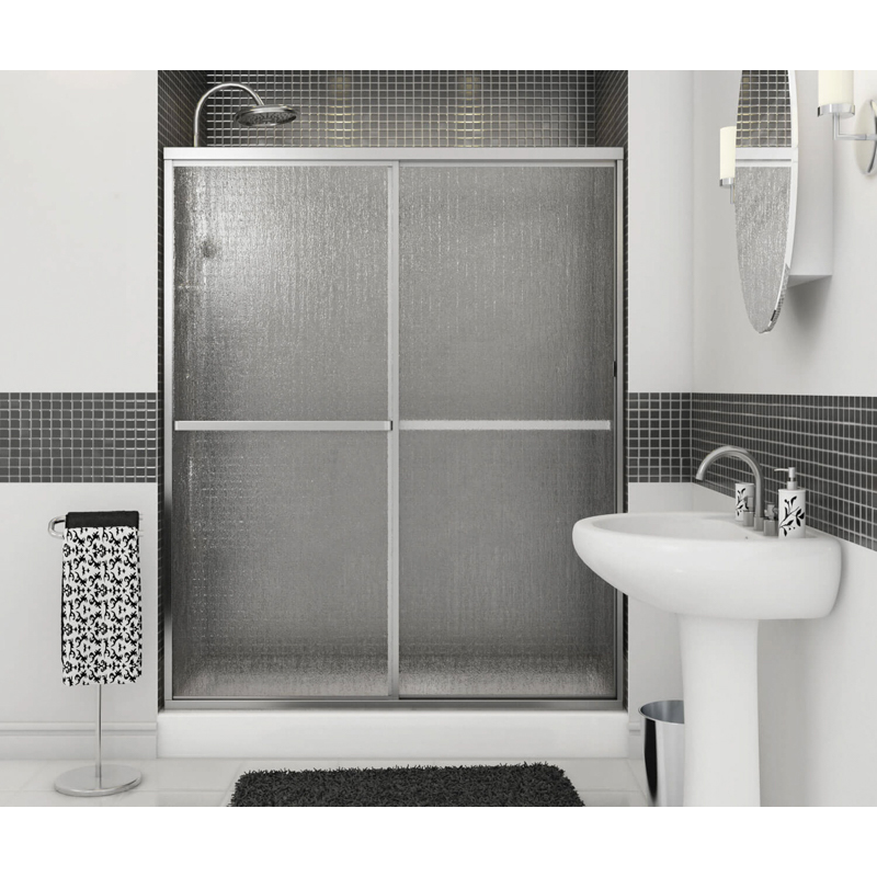 Polar 54~59-1/2x68" Sliding Shower Door w/Raindrop & Chrome