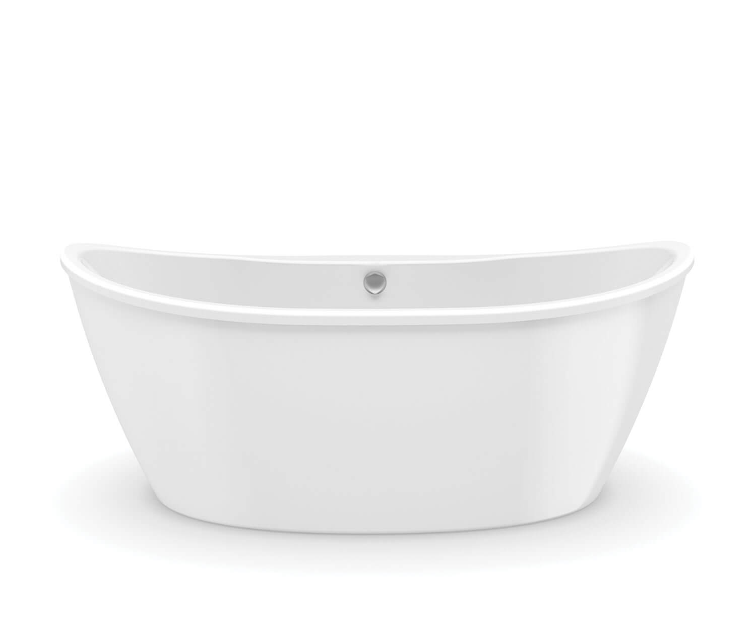 Delsia 66x36x27" Freestanding Bathtub White w/Center Drain