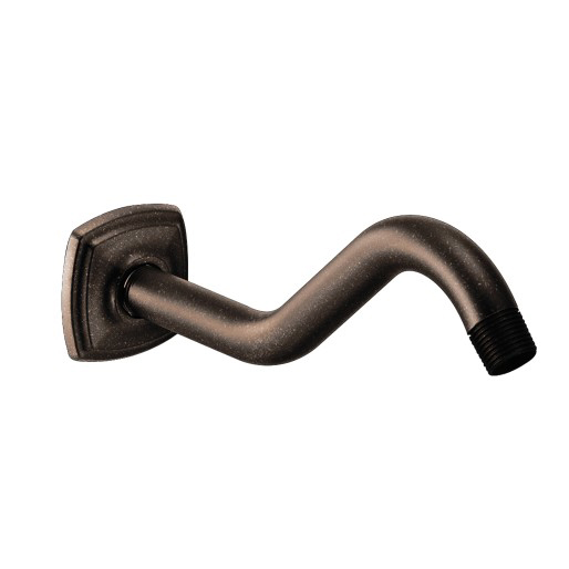 Wall Mount Curved Shower Arm & Flange In Oil Rubbed Bronze