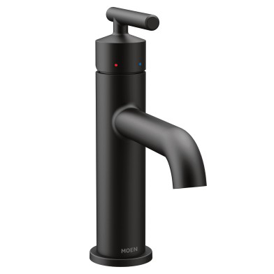 Gibson Single Hole High Arc Lavatory Faucet W/Lever-Handle In Matte Black