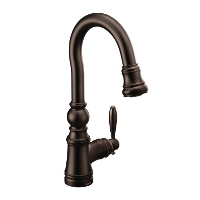 Weymouth Single Hole Pulldown Bar Faucet in Oil Rubbed Bronze