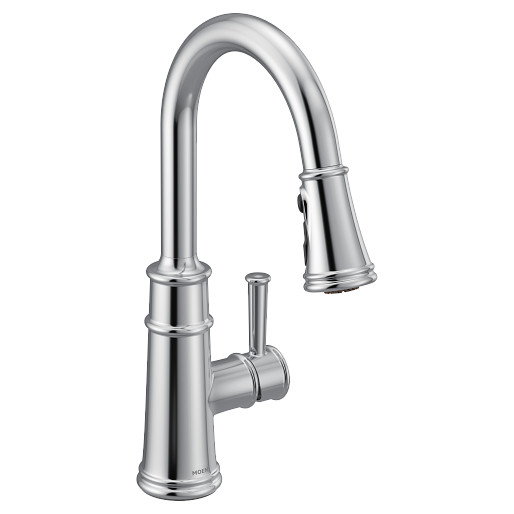 Belfield 1-Handle High Arc Pulldown Kitchen Faucet in Chrome