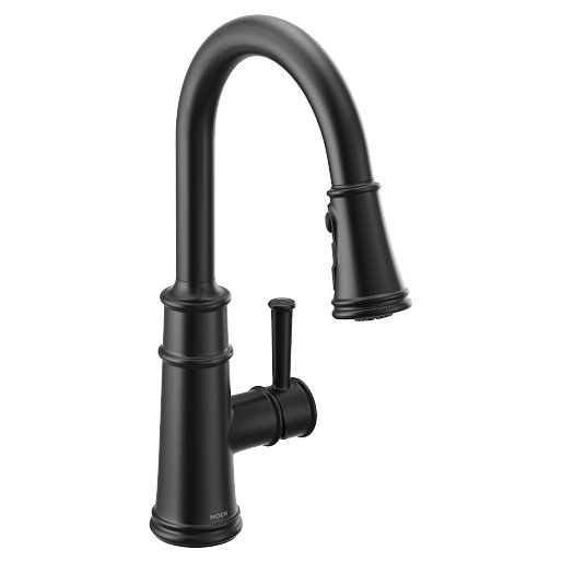 Belfield 1-Handle High Arc Pulldown Kitchen Faucet in Black