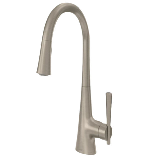 Kurv 1-Handle High Arc Kitchen Faucet in Stainless