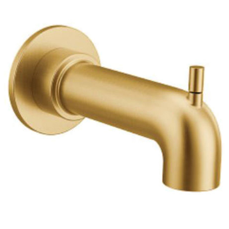 Cia 7-1/4" Diverter Tub Spout in Brushed Gold
