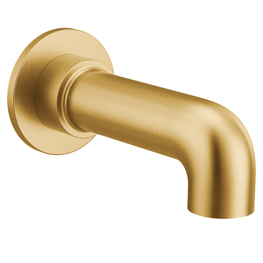 Cia 7-1/4" Non-Diverter Tub Spout in Brushed Gold