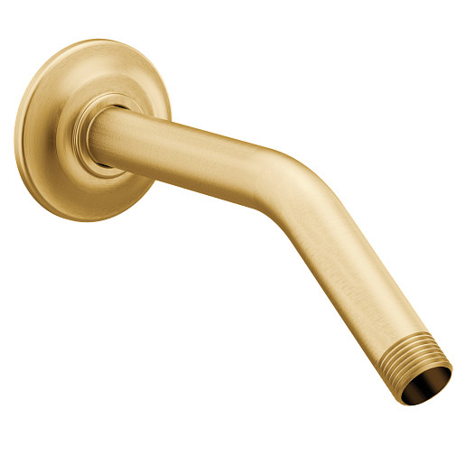 Rothbury Wall Mount Shower Arm & Flange In Brushed Gold
