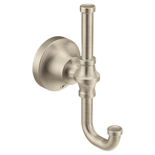 Colinet Double Robe Hook in Brushed Nickel