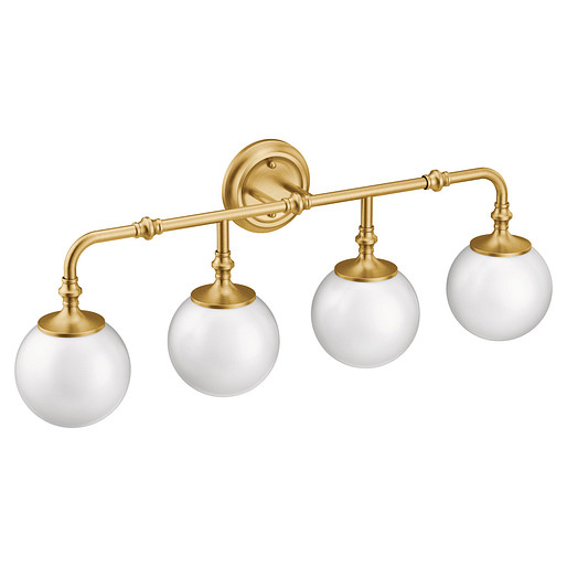 Colinet 4-Globe Light Fixture in Brushed Gold