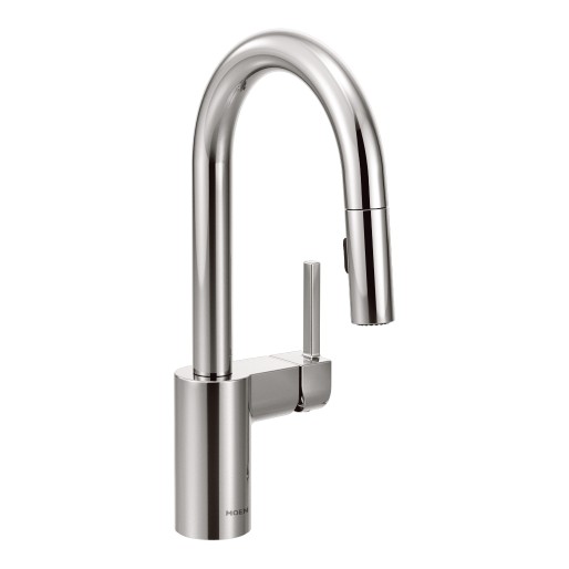 Align 1 or 3 Hole High Arc Pulldown Bar Faucet in Chrome