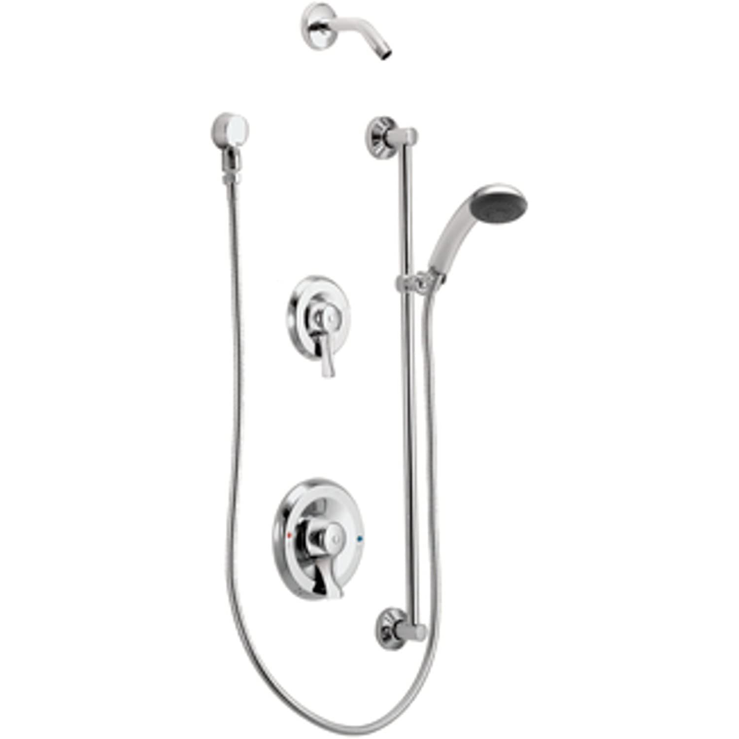 3-Function Shower System Trim Only, No Showerhead in Chrome
