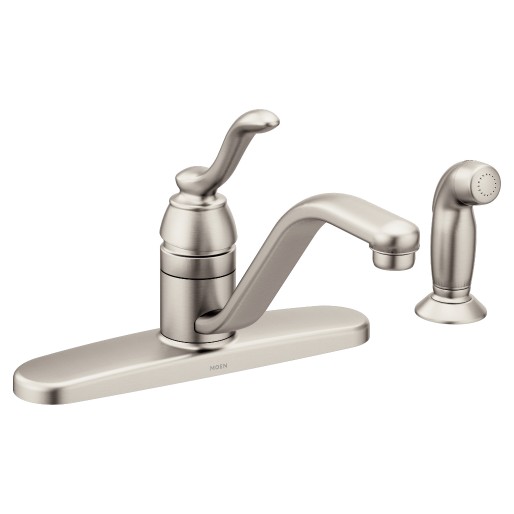 Banbury Centerset Lav Faucet in Spot Resist Stainless w/Side Spray