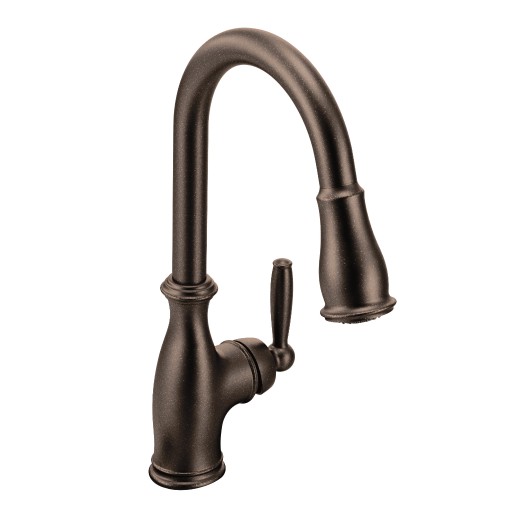Brantford 1 or 3 Hole Pull-Down Spray Kitchen Faucet in Bronze