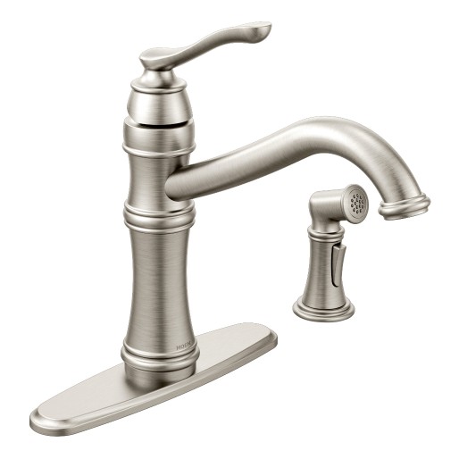 Belfield 1-Handle High Arc Kitchen Faucet w/Spray, Stainless