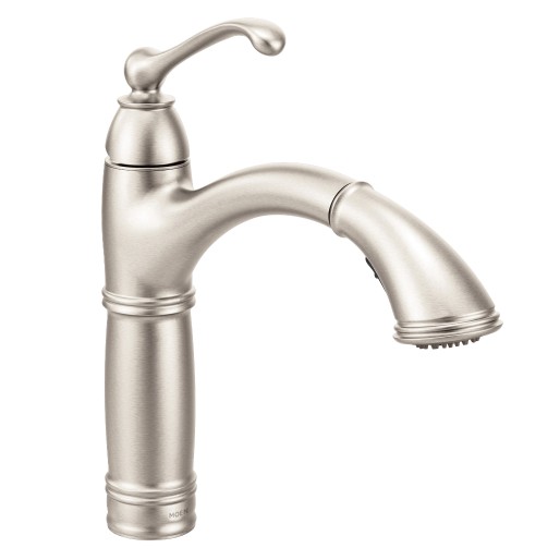 Brantford 1 or 3 Hole Pull-Out Kitchen Faucet in Stainless