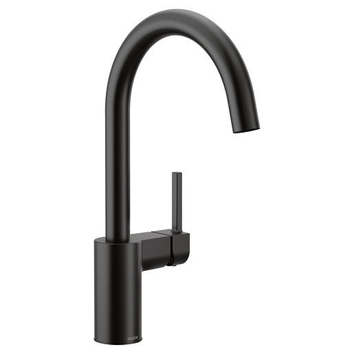 Align 1 or 3 Hole High Arc Kitchen Faucet in Matte Black