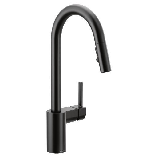 Align 1-Handle High Arc Pulldown Kitchen Faucet in Black
