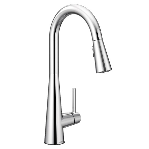 Sleek 1-Handle High Arc Pulldown Kitchen Faucet in Chrome