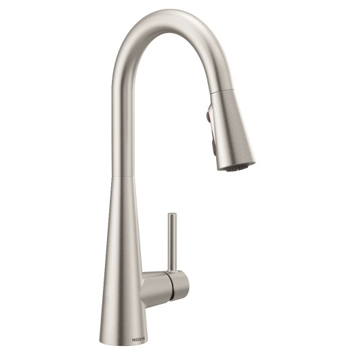 Sleek 1-Handle High Arc Pulldown Kitchen Faucet in Stainless