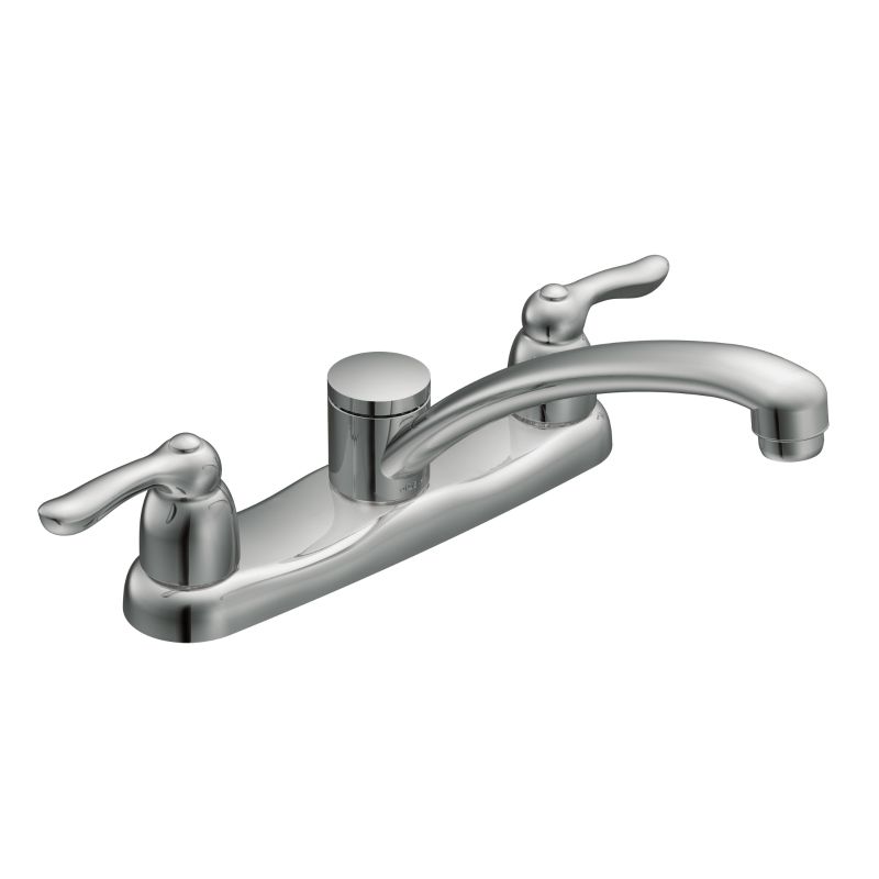 Chateau Widespread Low Arc Kitchen Faucet in Chrome