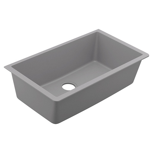 Granite 33x20-7/8x9-7/16" Single Bowl Kitchen Sink in White