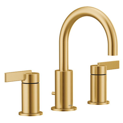 Cia Two-Handle Widespread Lavatory Faucet Trim in Brushed Gold